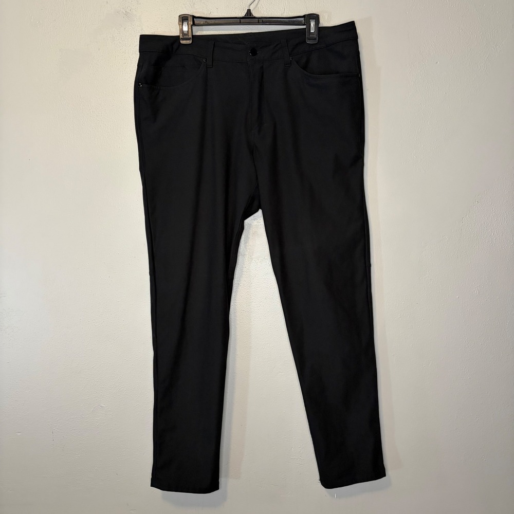 Lululemon ABC Pant Slim Fit Warpstreme Black Mens 36x30 Tech Golf Travel LM5AD9S